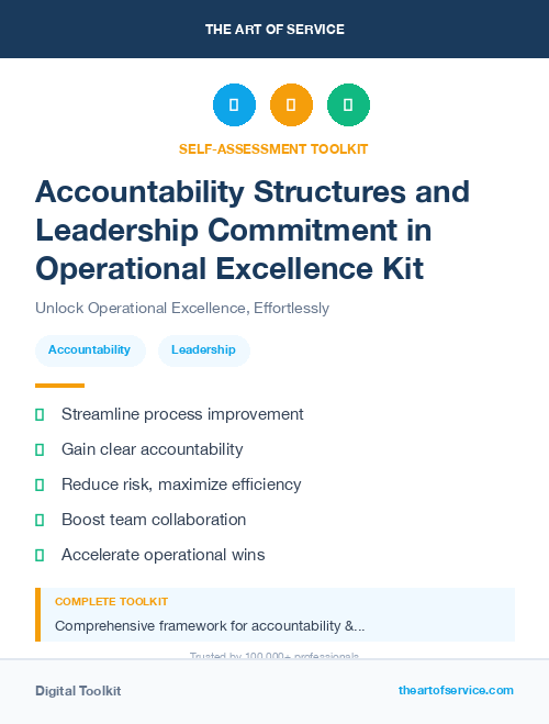 Accountability Structures and Leadership Commitment in Operational Excellence Kit