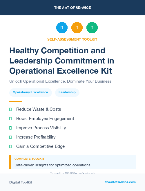Healthy Competition and Leadership Commitment in Operational Excellence Kit