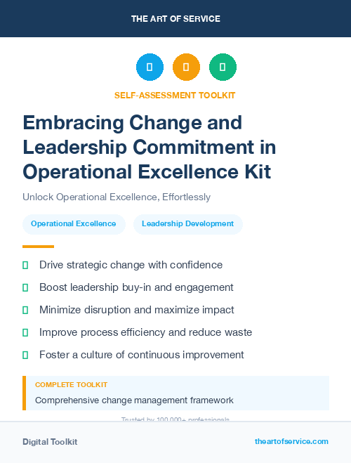 Embracing Change and Leadership Commitment in Operational Excellence Kit
