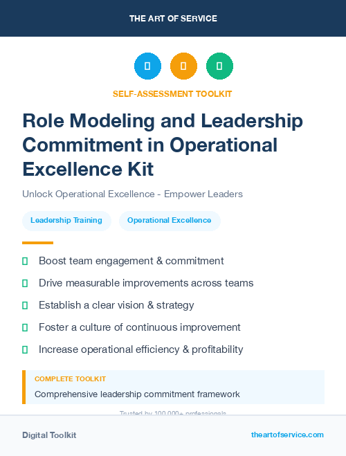 Role Modeling and Leadership Commitment in Operational Excellence Kit