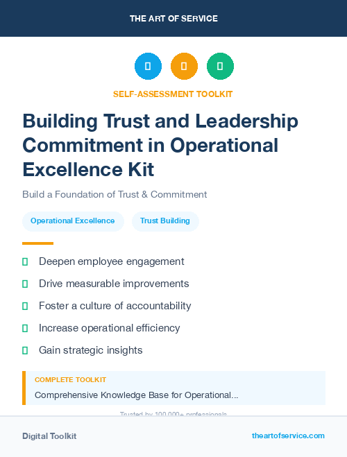 Building Trust and Leadership Commitment in Operational Excellence Kit