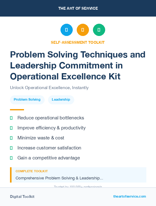 Problem Solving Techniques and Leadership Commitment in Operational Excellence Kit