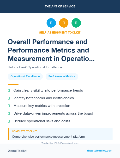 Overall Performance and Performance Metrics and Measurement in Operational Excellence Kit