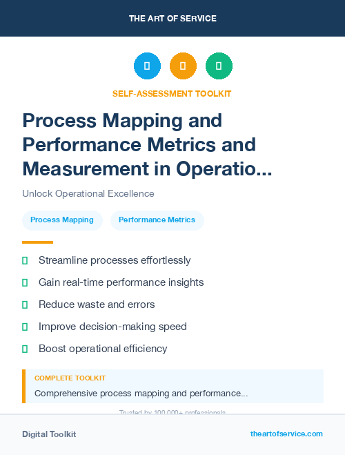 Process Mapping and Performance Metrics and Measurement in Operational Excellence Kit