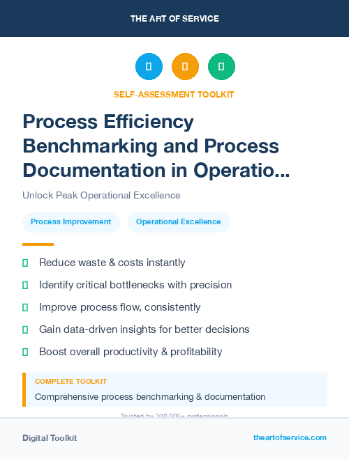 Process Efficiency Benchmarking and Process Documentation in Operational Excellence Kit