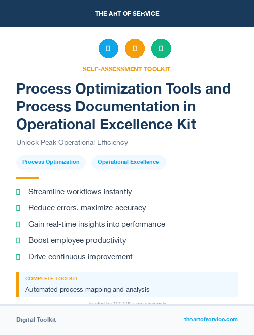 Process Optimization Tools and Process Documentation in Operational Excellence Kit