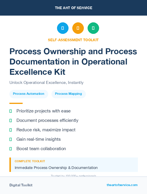 Process Ownership and Process Documentation in Operational Excellence Kit