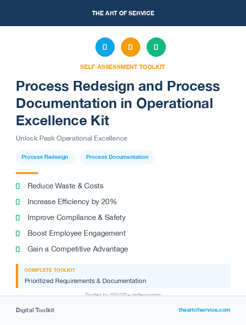 Process Redesign and Process Documentation in Operational Excellence Kit