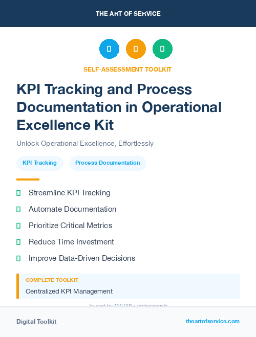KPI Tracking and Process Documentation in Operational Excellence Kit