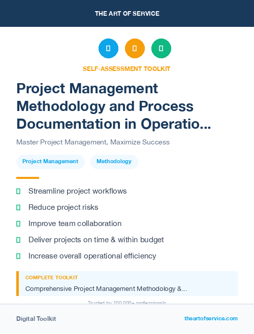 Project Management Methodology and Process Documentation in Operational Excellence Kit