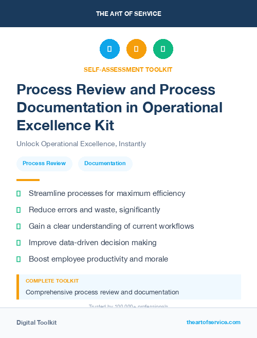 Process Review and Process Documentation in Operational Excellence Kit