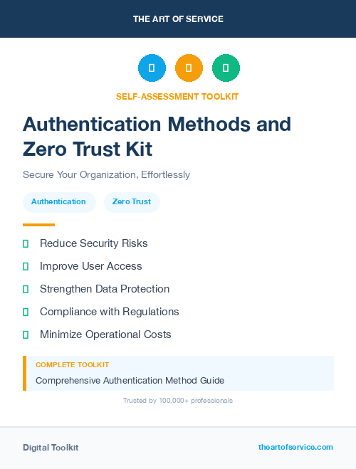 Authentication Methods and Zero Trust Kit