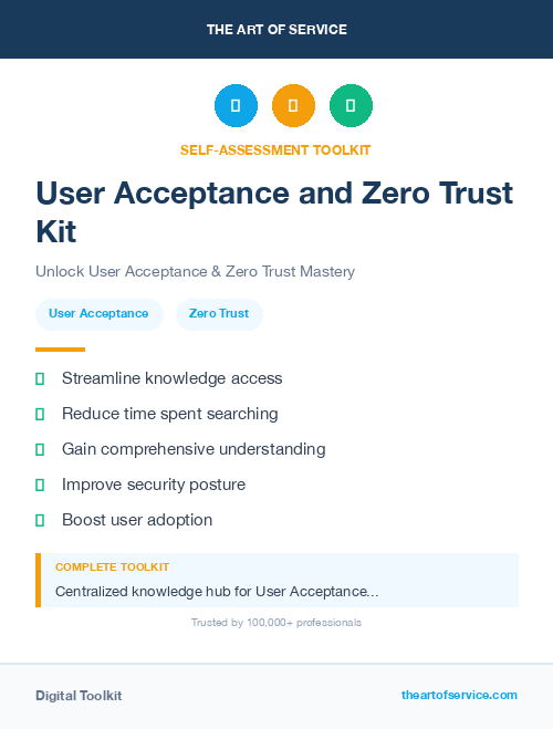 User Acceptance and Zero Trust Kit