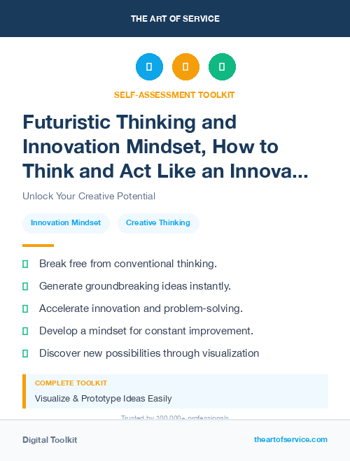 Futuristic Thinking and Innovation Mindset, How to Think and Act Like an Innovator Kit