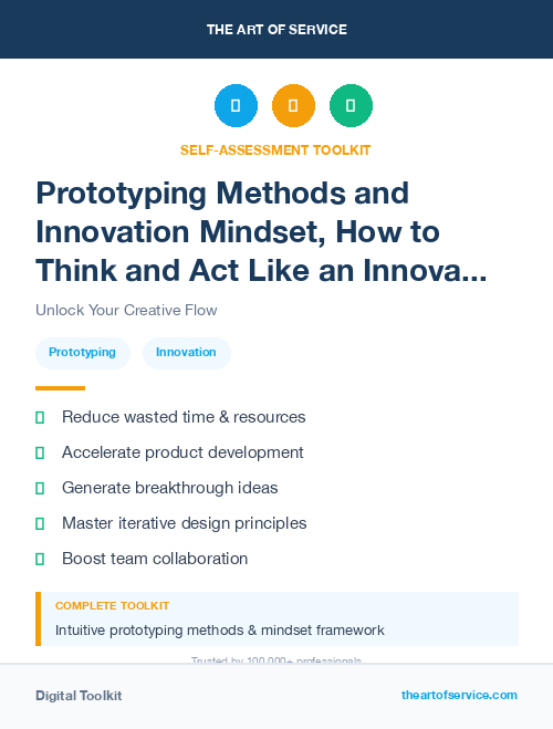Prototyping Methods and Innovation Mindset, How to Think and Act Like an Innovator Kit