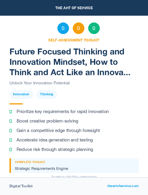 Future Focused Thinking and Innovation Mindset, How to Think and Act Like an Innovator Kit