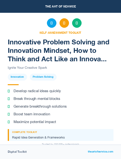 Innovative Problem Solving and Innovation Mindset, How to Think and Act Like an Innovator Kit
