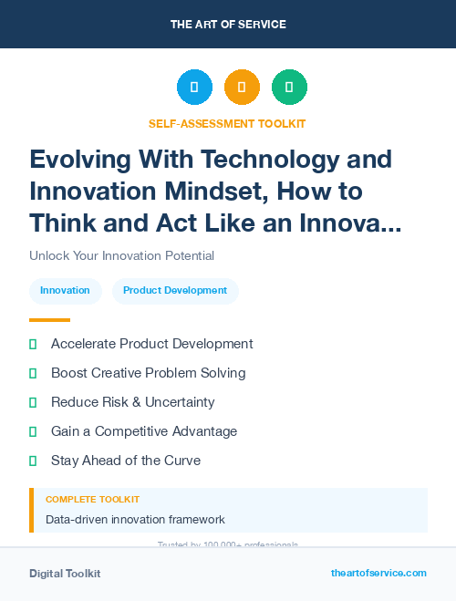 Evolving With Technology and Innovation Mindset, How to Think and Act Like an Innovator Kit