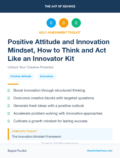 Positive Attitude and Innovation Mindset, How to Think and Act Like an Innovator Kit