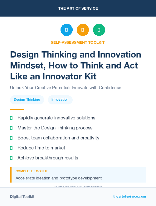 Design Thinking and Innovation Mindset, How to Think and Act Like an Innovator Kit
