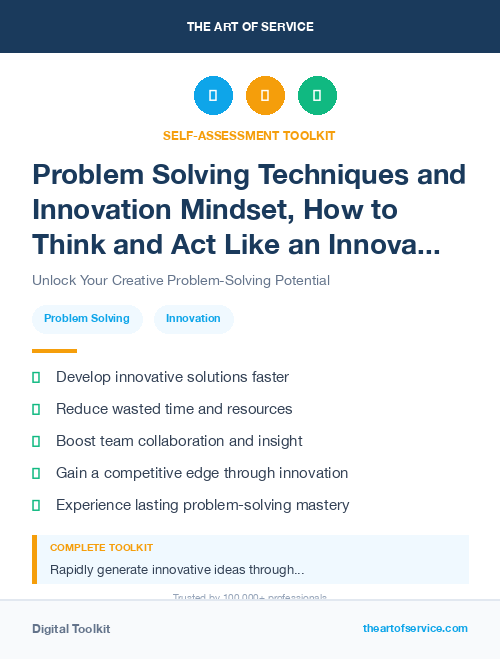 Problem Solving Techniques and Innovation Mindset, How to Think and Act Like an Innovator Kit