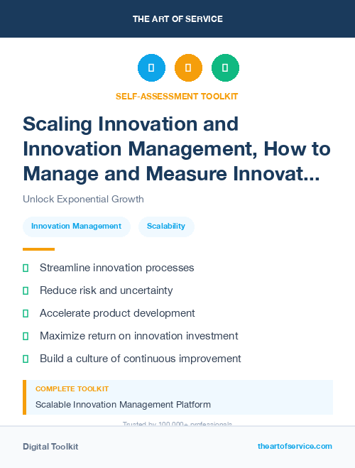 Scaling Innovation and Innovation Management, How to Manage and Measure Innovation in Your Organization Kit