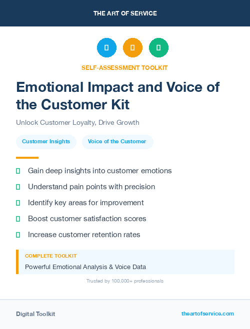 Emotional Impact and Voice of the Customer Kit
