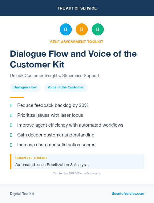 Dialogue Flow and Voice of the Customer Kit
