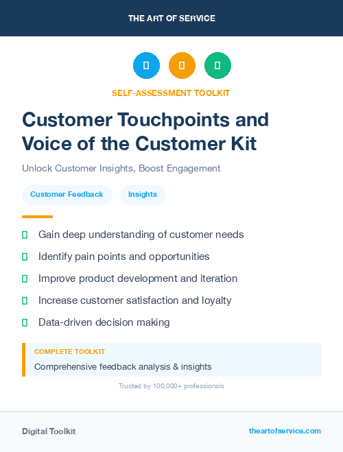 Customer Touchpoints and Voice of the Customer Kit