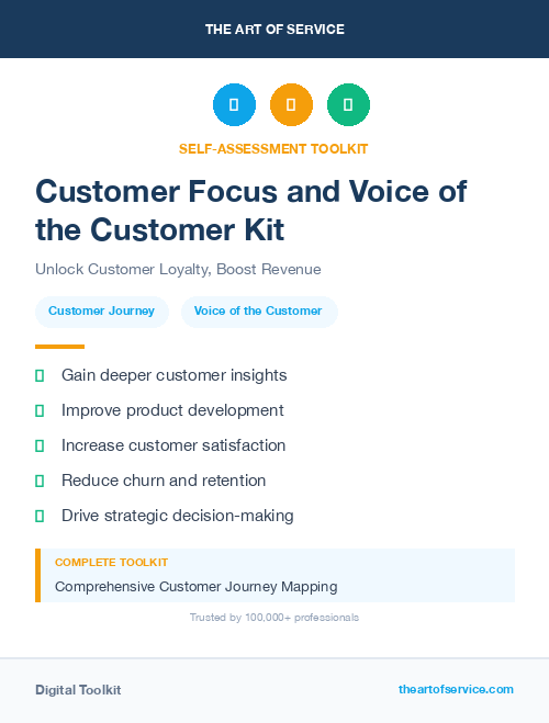 Customer Focus and Voice of the Customer Kit