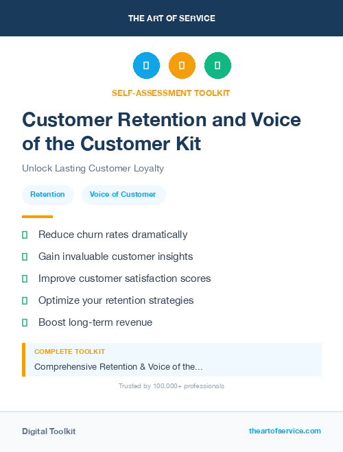 Customer Retention and Voice of the Customer Kit