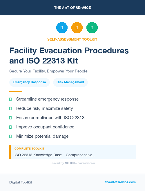 Facility Evacuation Procedures and ISO 22313 Kit