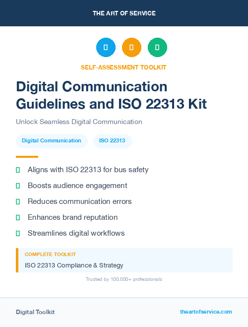Digital Communication Guidelines and ISO 22313 Kit