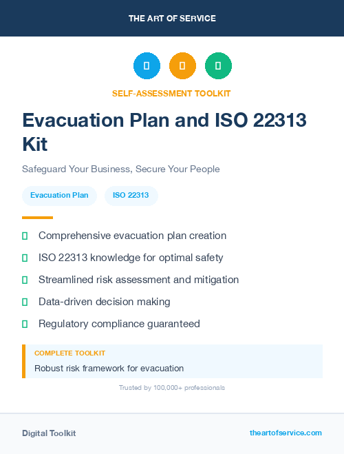 Evacuation Plan and ISO 22313 Kit
