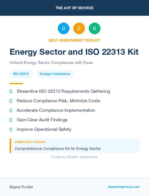 Energy Sector and ISO 22313 Kit