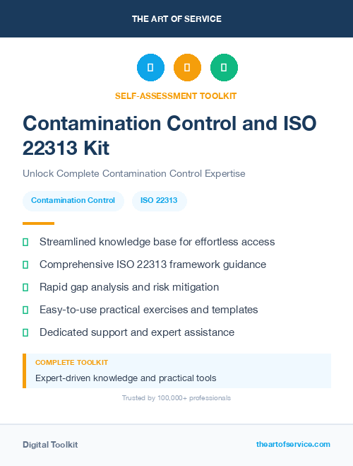 Contamination Control and ISO 22313 Kit