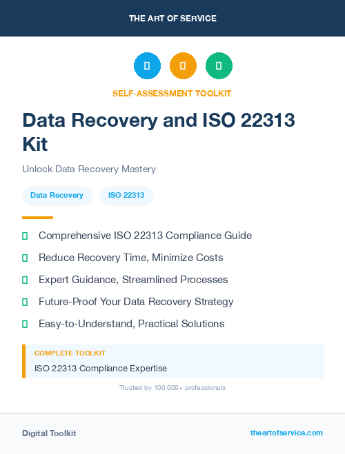 Data Recovery and ISO 22313 Kit