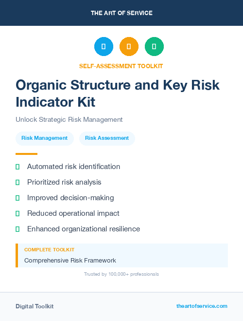 Organic Structure and Key Risk Indicator Kit