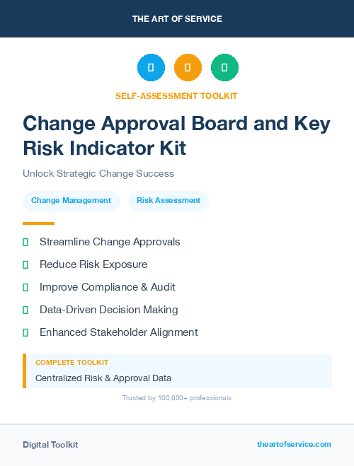 Change Approval Board and Key Risk Indicator Kit