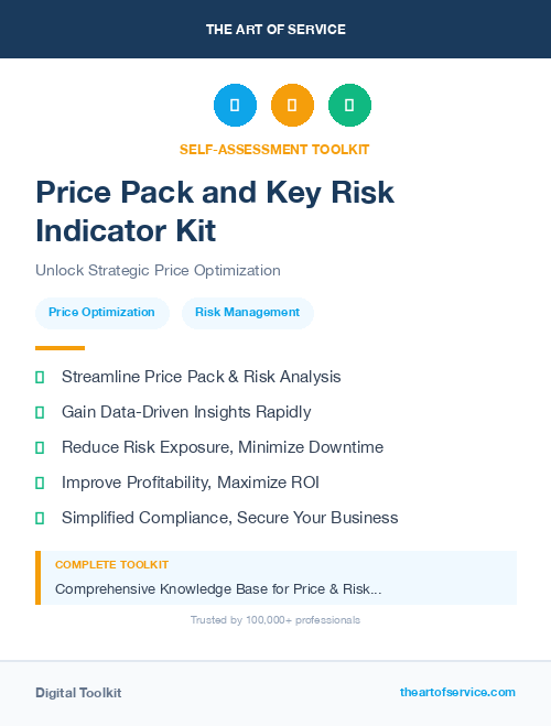 Price Pack and Key Risk Indicator Kit