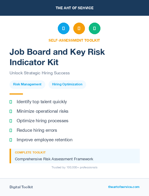 Job Board and Key Risk Indicator Kit