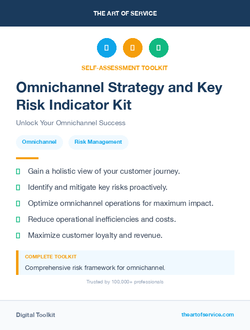 Omnichannel Strategy and Key Risk Indicator Kit