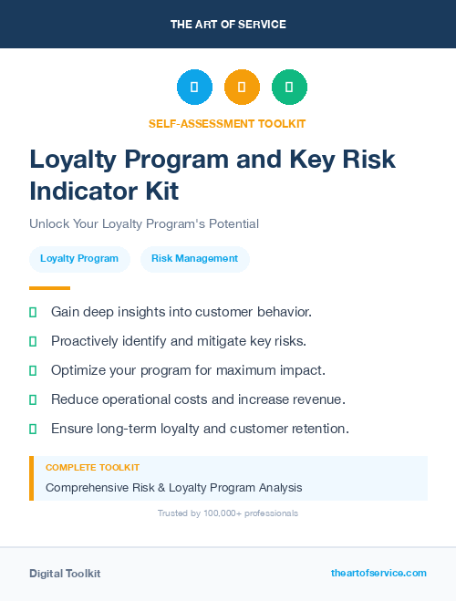 Loyalty Program and Key Risk Indicator Kit