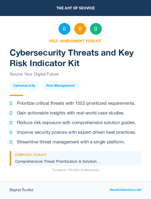 Cybersecurity Threats and Key Risk Indicator Kit