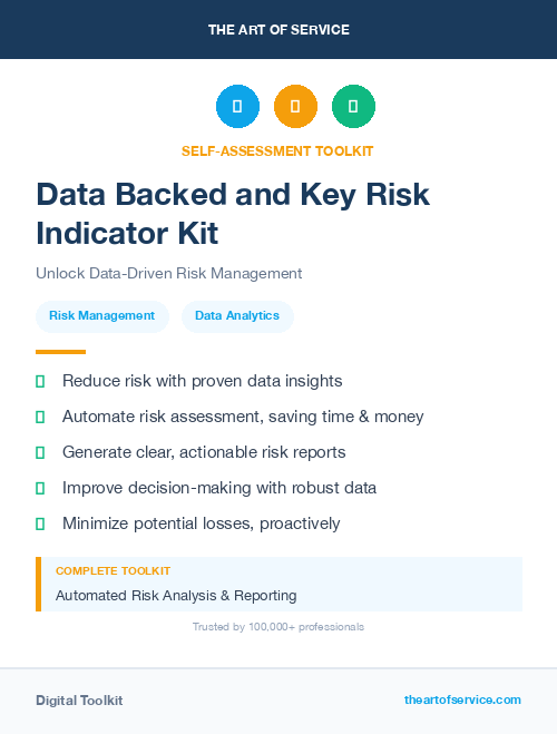 Data Backed and Key Risk Indicator Kit