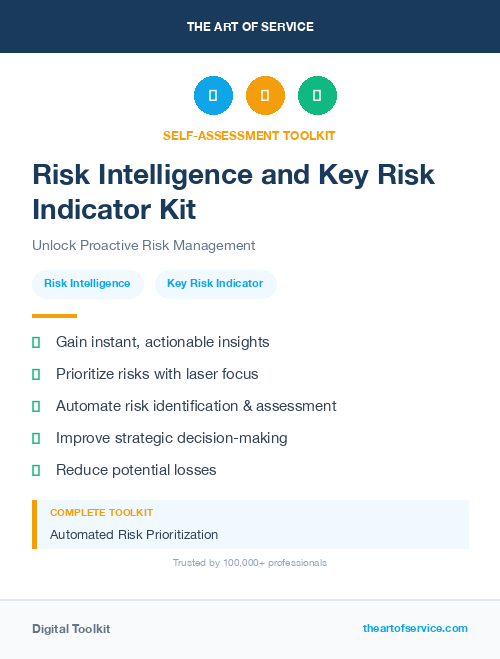 Risk Intelligence and Key Risk Indicator Kit