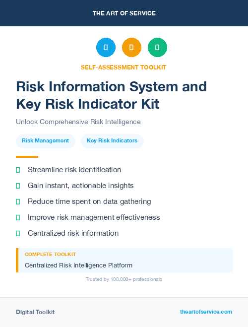 Risk Information System and Key Risk Indicator Kit