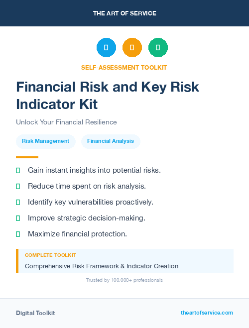 Financial Risk and Key Risk Indicator Kit