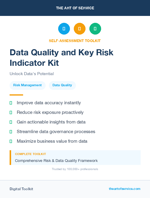 Data Quality and Key Risk Indicator Kit
