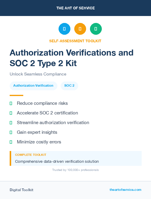 Authorization Verifications and SOC 2 Type 2 Kit